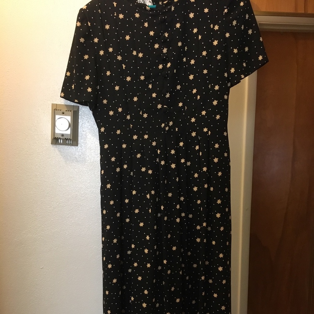 David Warren yellow flower dress 8